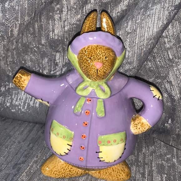 Debbie Mumm Dining Debbie Mumm Bridget Bunny By Sakura Hand Painted Earthenware Teapot